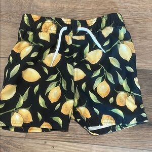 Lemon Pattern Swim Trunks